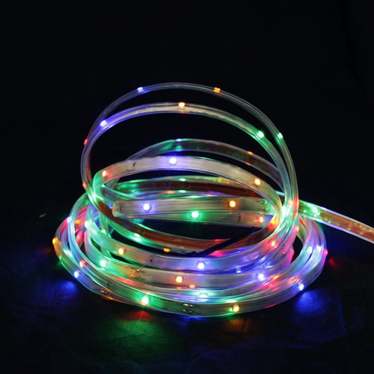 18′ Multi-Color LED Indoor/Outdoor Christmas Linear Tape Lighting – White Finish