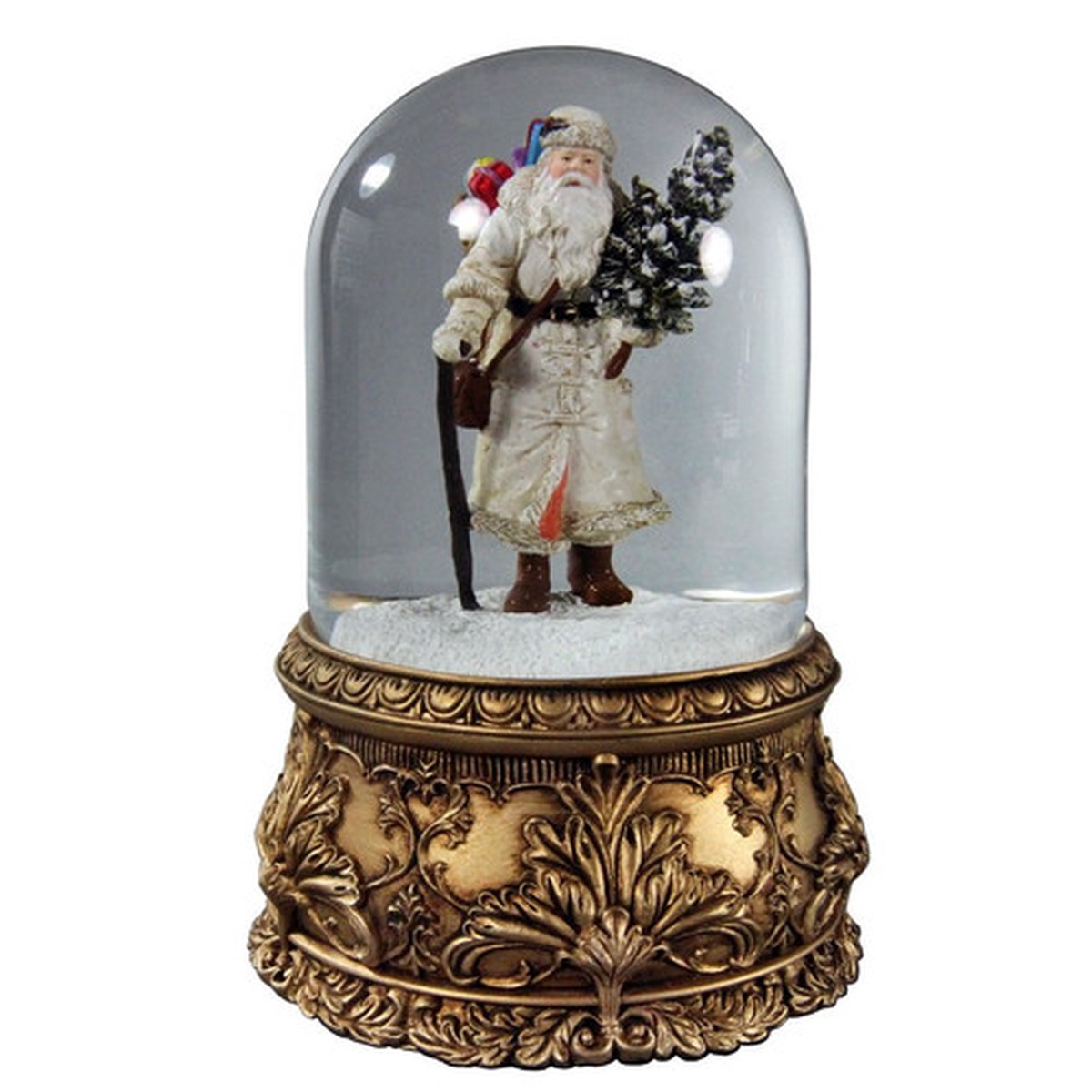 4″ Old Saint Nick Musical Water Globe