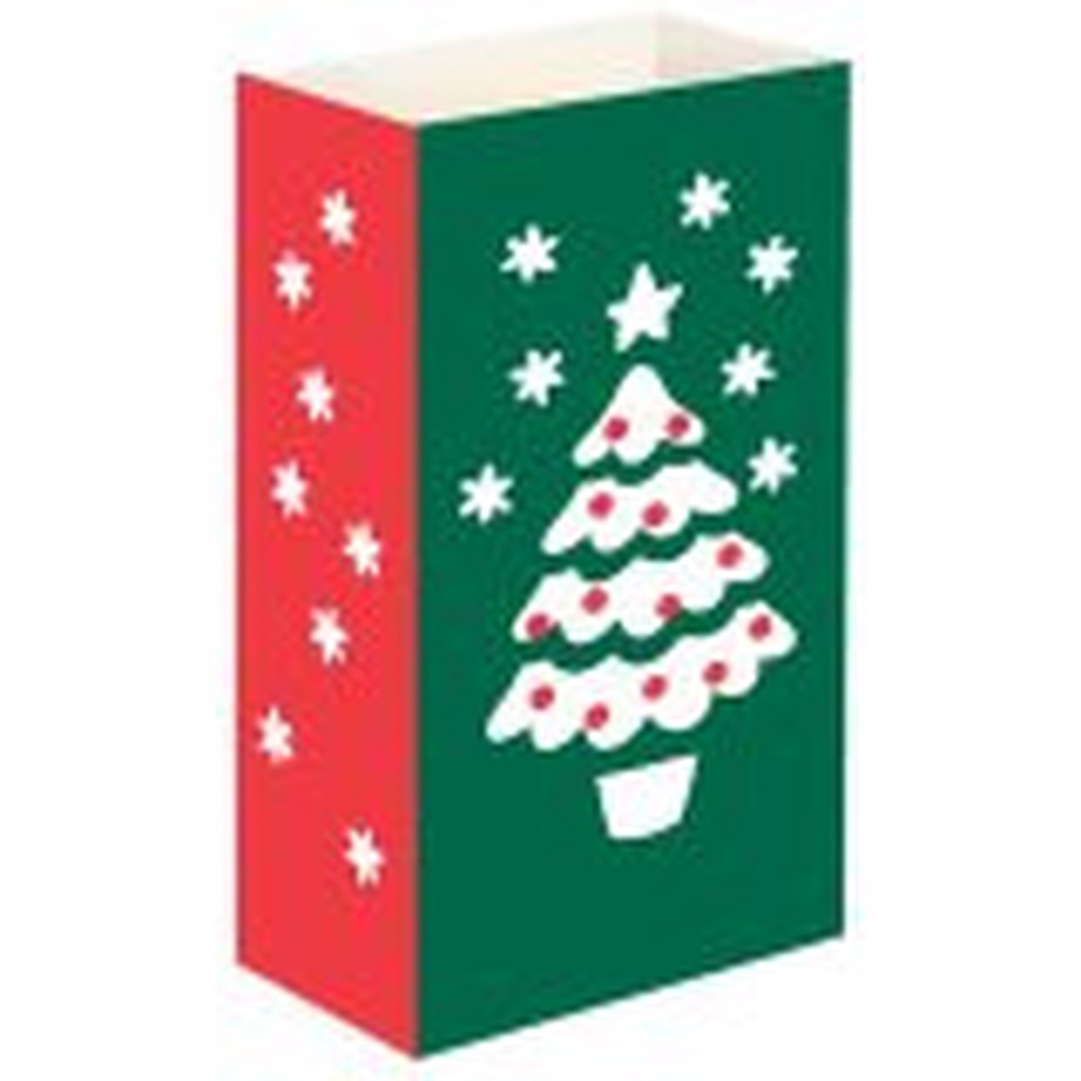 Club Pack of 12 Christmas Tree Plastic Holiday Luminaries Bags 11″