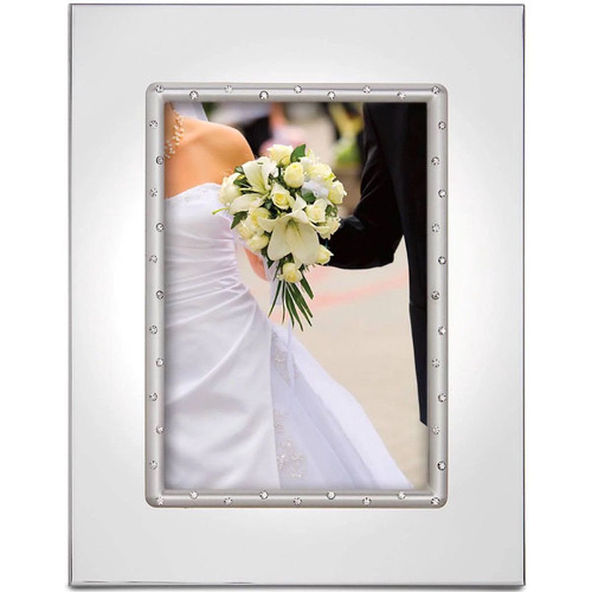 10″ Silver Plate Devotion 5 x 7 Rectangular Photo Frame