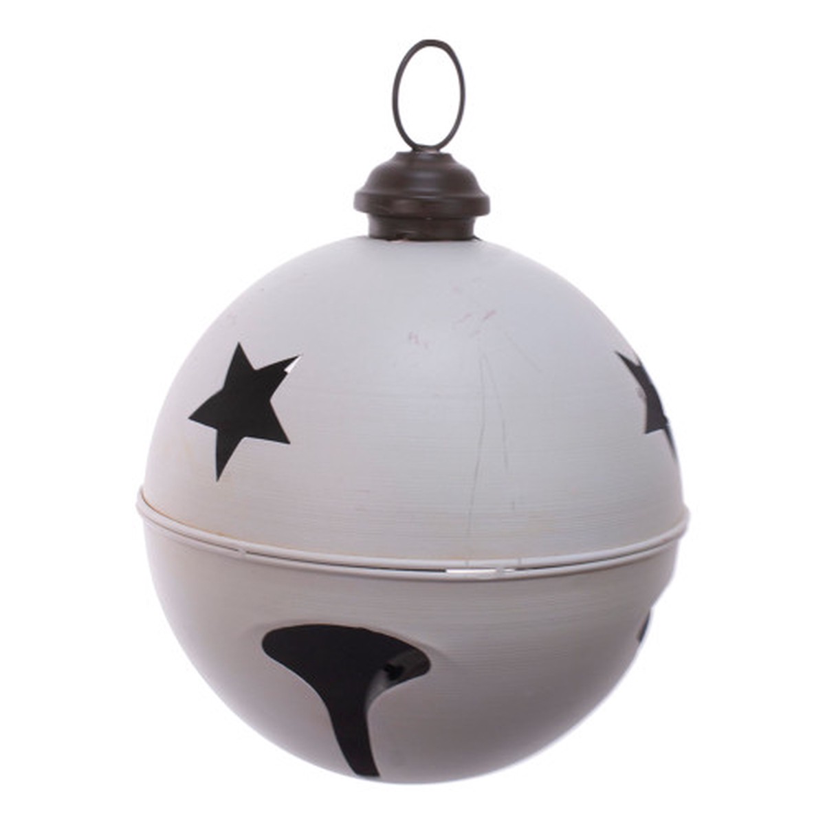 12.5″ Cream White Round Christmas Bell