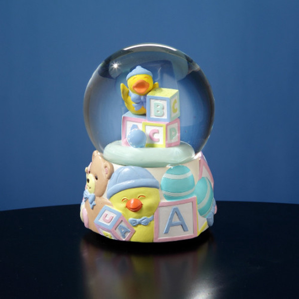 5.5″ Musical Baby Duckie in Toyland Water Globe Glittering Snow Dome