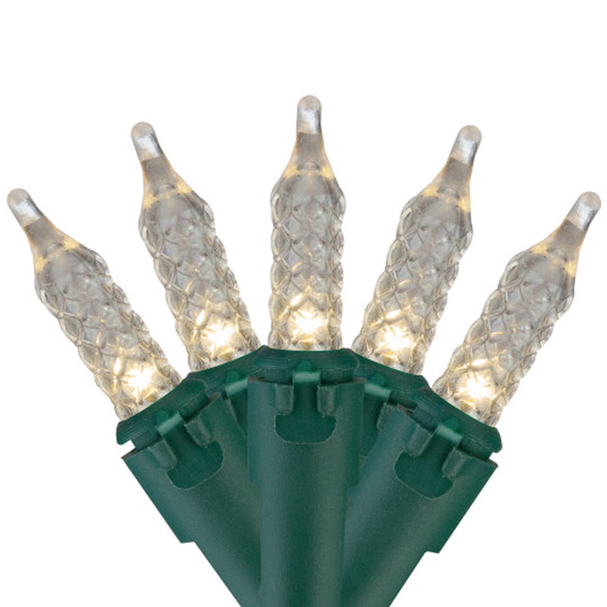 70ct Warm White LED Icicle Christmas Lights Green Wire