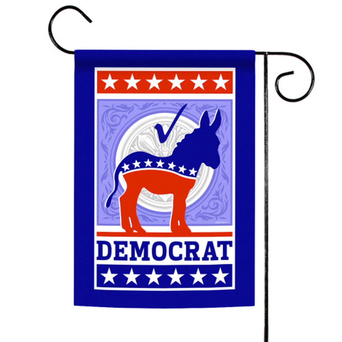 Vote Democrat Patriotic Outdoor Garden Flag – 18″ x 12.5″