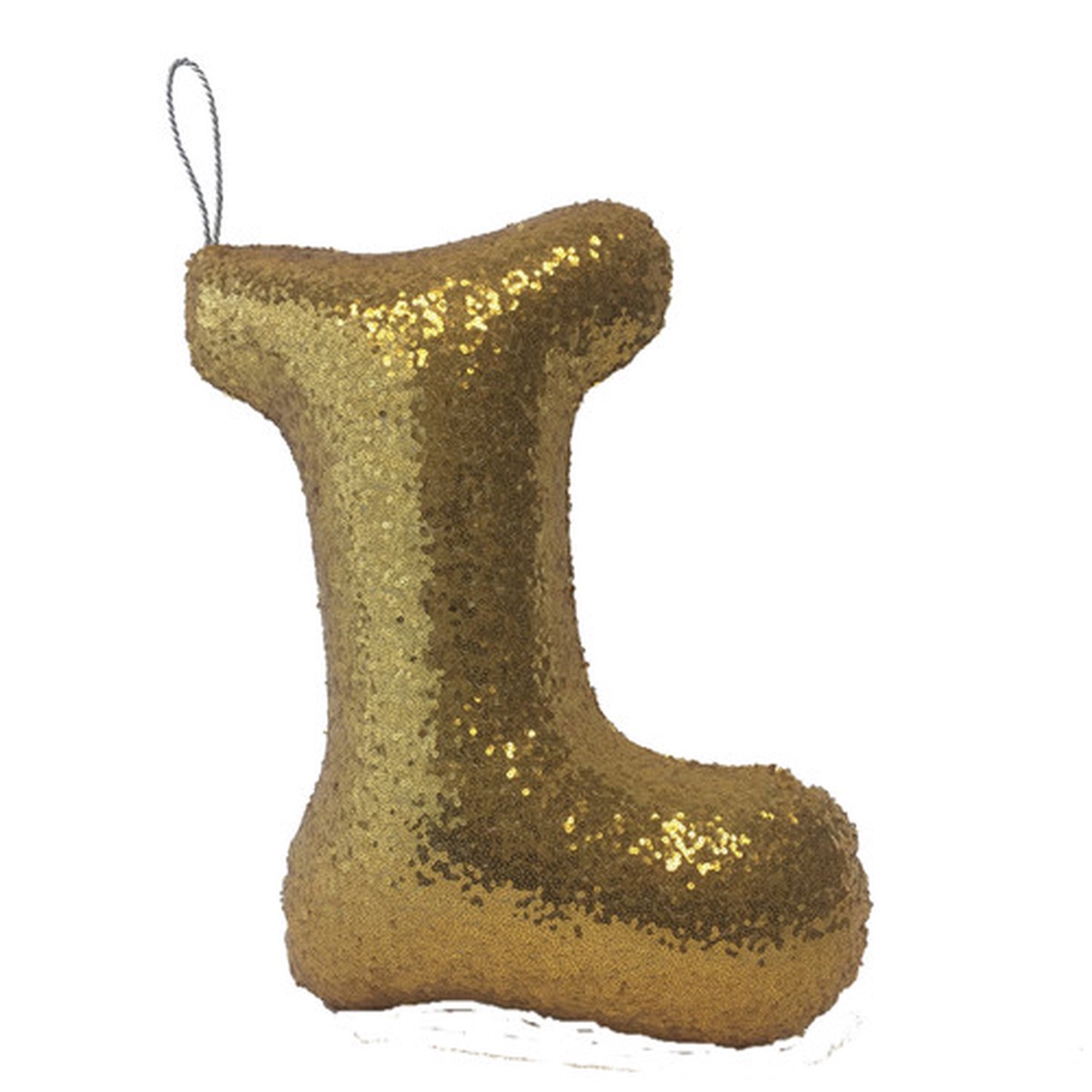 18″ Gold Inflatable Sequins Stocking Shaped Christmas Ornament