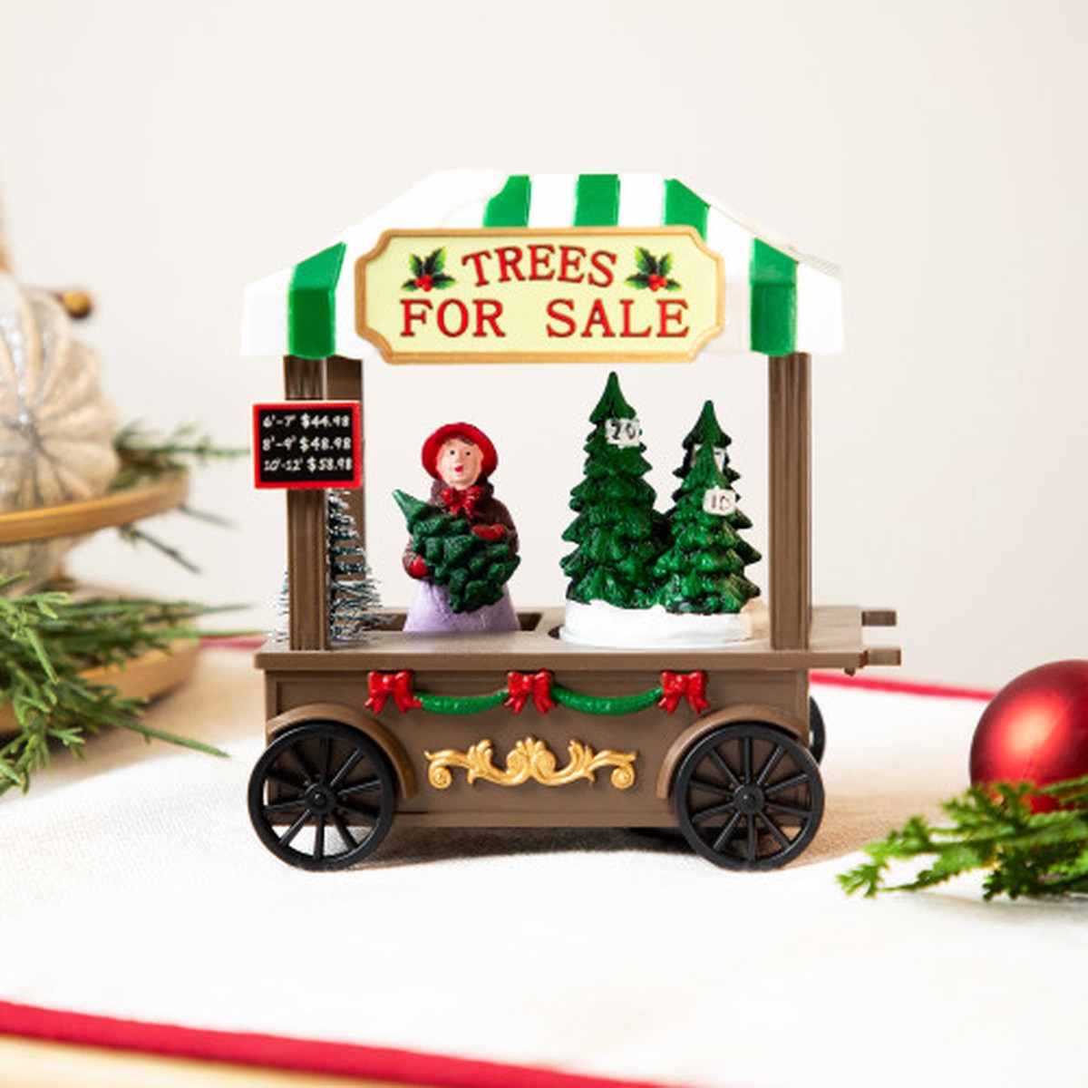 LED Lighted and Animated Trees for Sale Stand Christmas Village Piece – 5″
