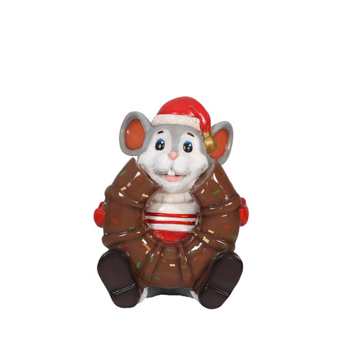 Nibble Eating Donut Fiberglass Outdoor Christmas Commercial Decoration – 24″