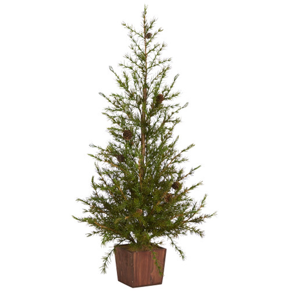 3 Alpine with Pine Cones Artificial Christmas Potted Tree, Unlit