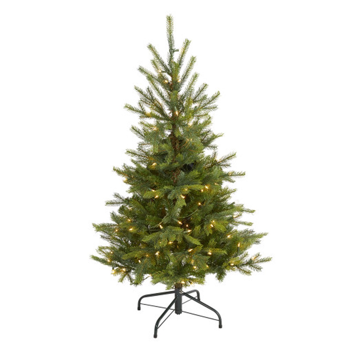 4 Pre-Lit North Carolina Spruce Artificial Christmas Tree, Clear LED Lights