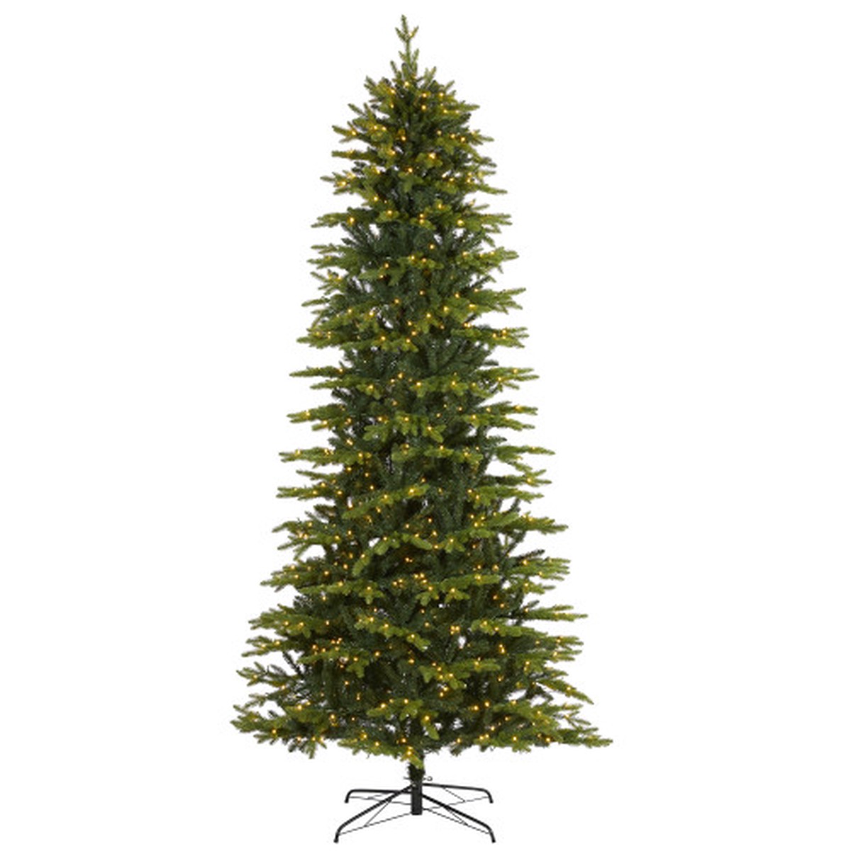 9 Belgium Fir Artificial Christmas Tree, Clear LED Lights