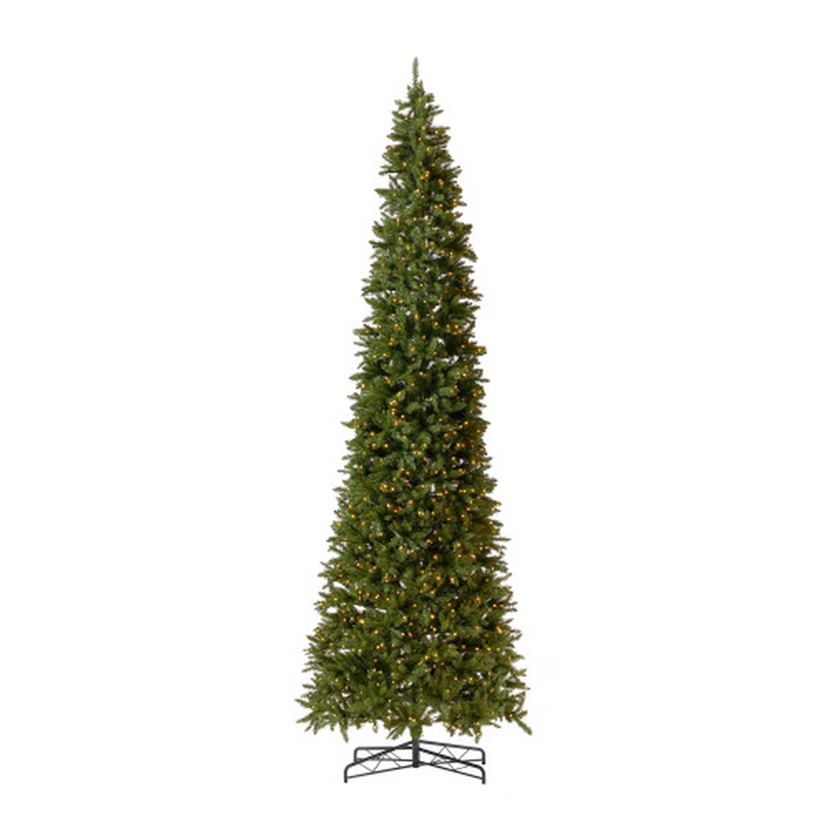 13′ Pre-Lit Slim Mountain Pine Artificial Christmas Tree, Clear LED Lights
