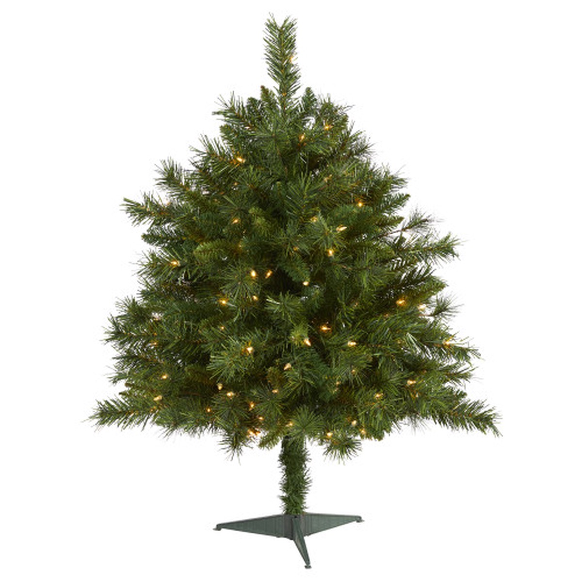 3 Pre-lit Wyoming Pine Artificial Christmas Tree, Clear LED Lights