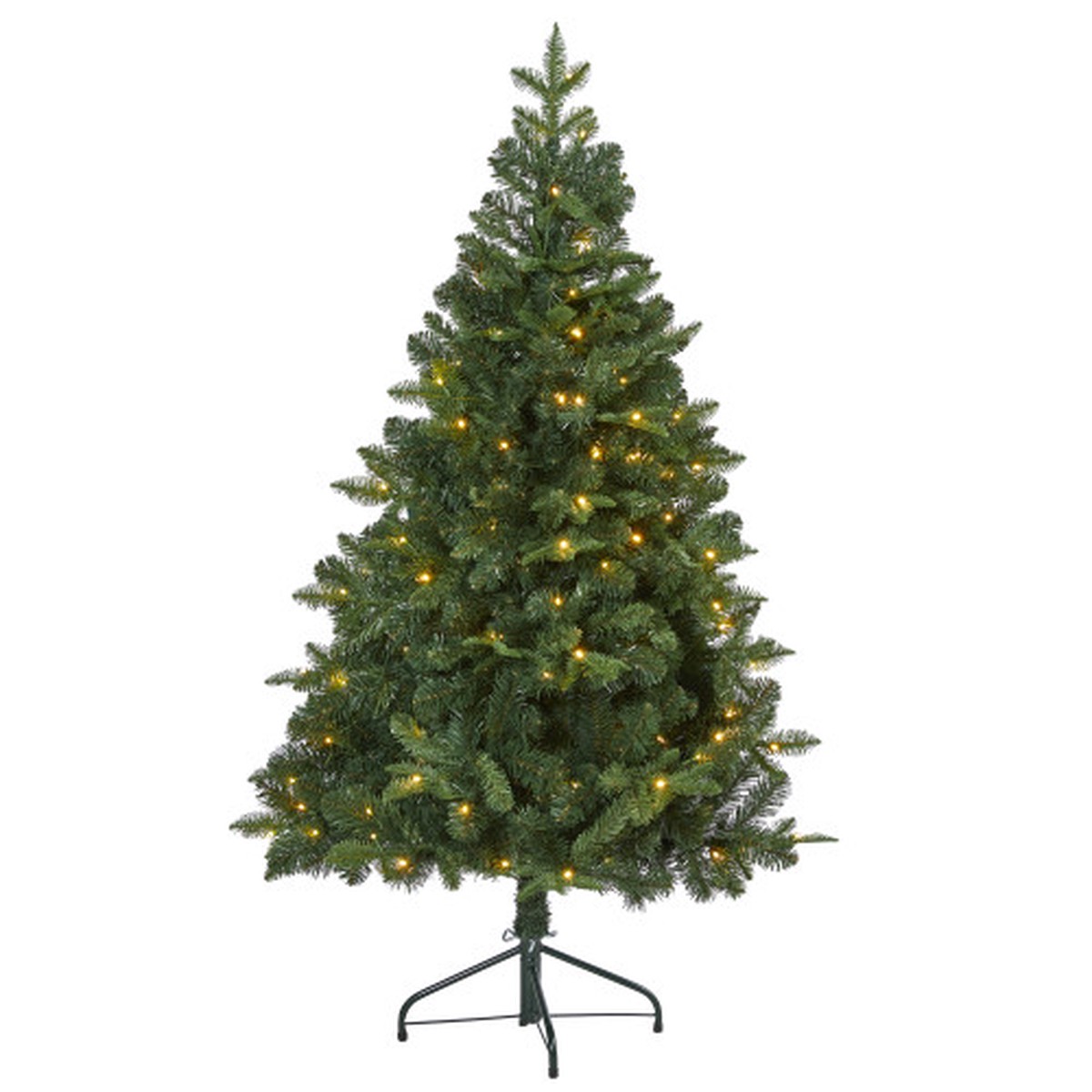 5 Pre-Lit Grand Teton Artificial Half Wall Christmas Tree, Clear LED Lights