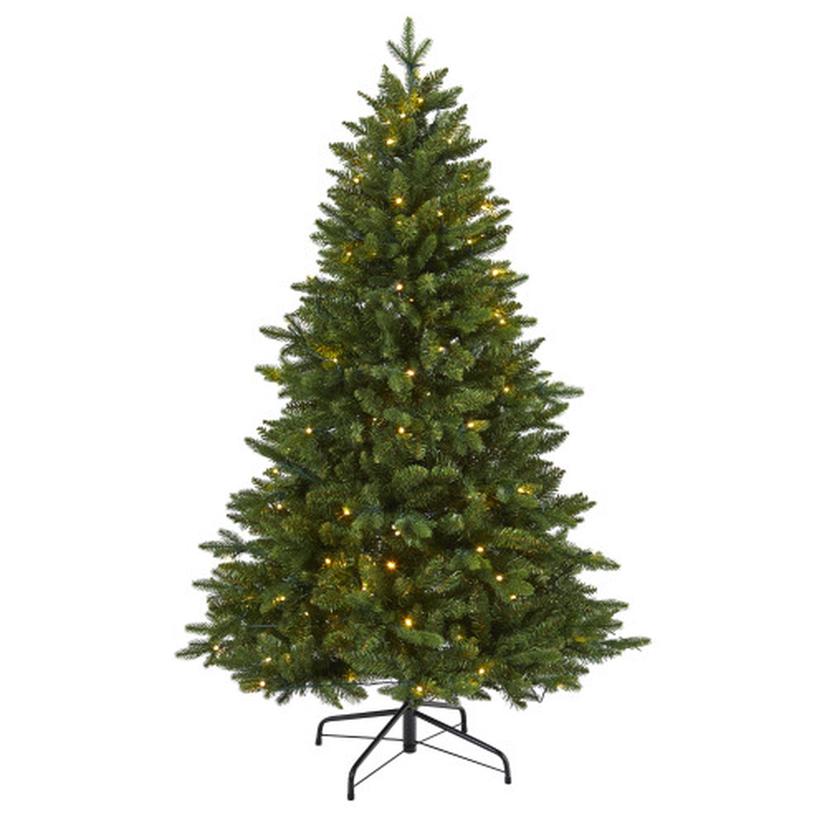 5′ Pre-Lit New Hampshire Fir Artificial Christmas Tree, Warm Clear LED Lights