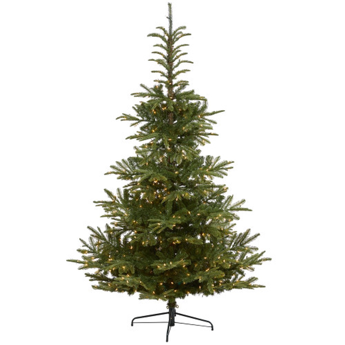 7.5′ Pre-Lit Layered Washington Spruce Artificial Christmas Tree, Clear LED Lights