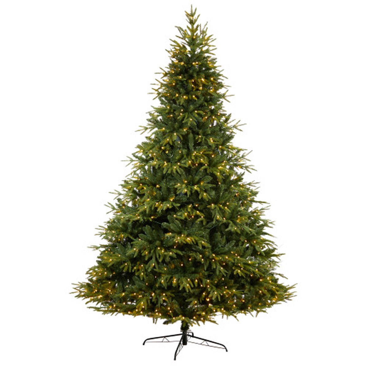 9′ Pre-Lit Colorado Mountain Fir Natural Look Artificial Christmas Tree, Multi LED Lights