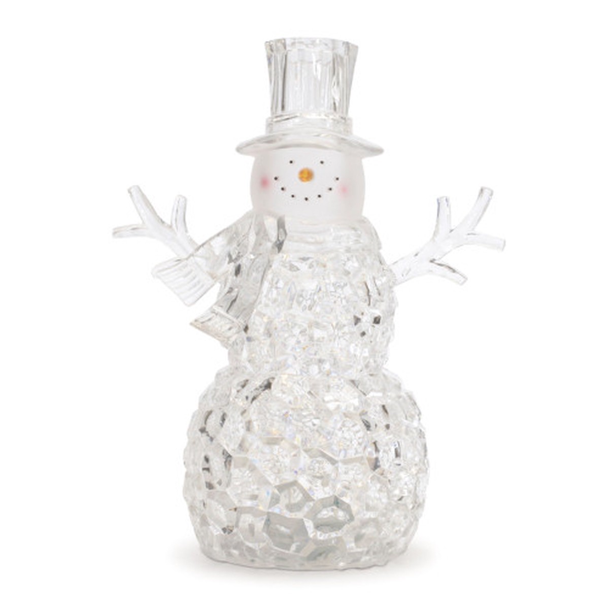 LED Lighted Snowman Snow Globe – 11.75″ – Clear