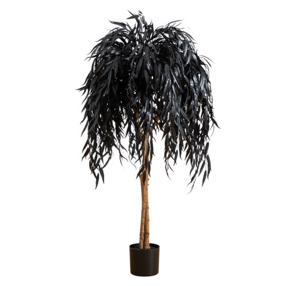Willow Artificial Halloween Tree with Nursery Pot – 4′ – Black and Brown