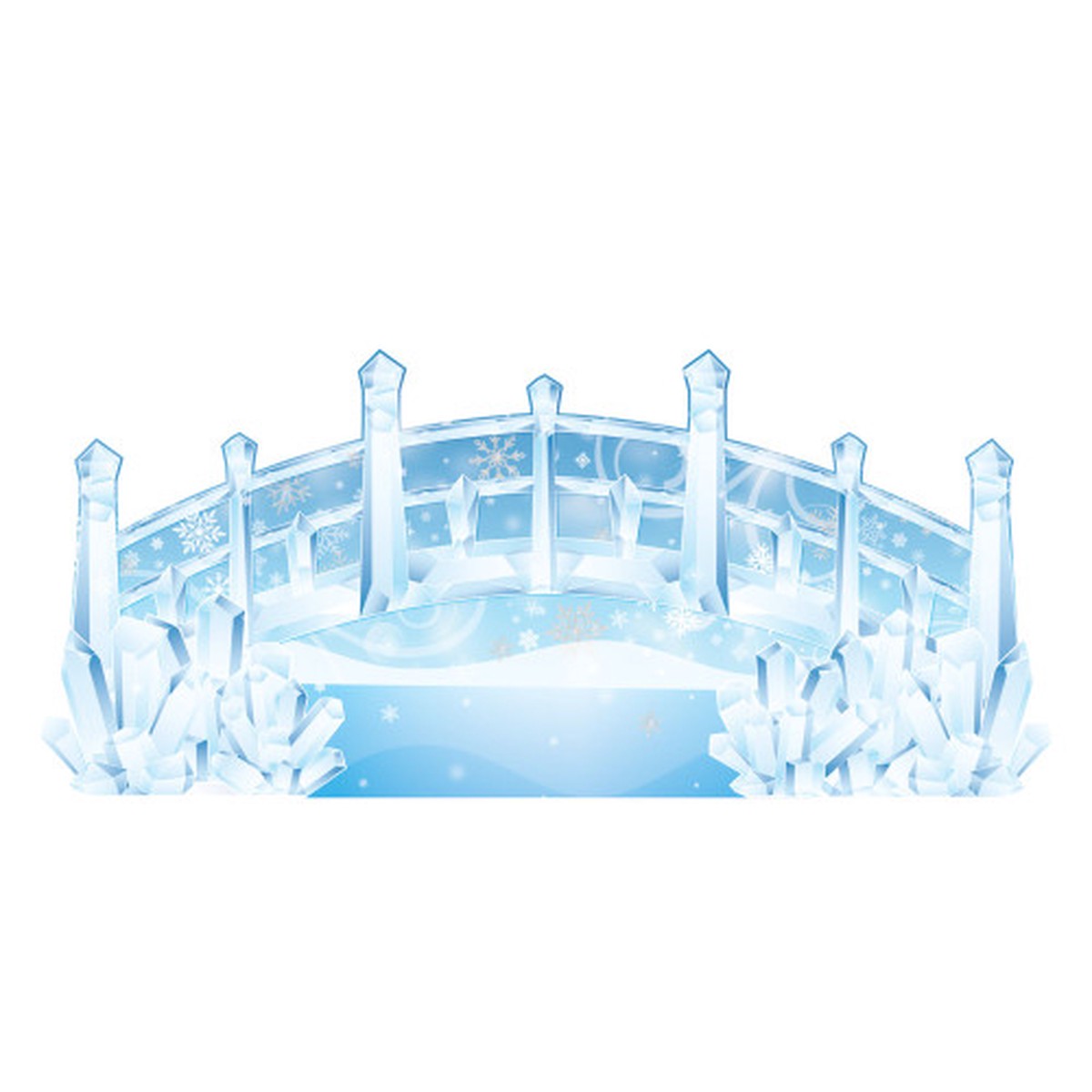 Winter Wonderland Bridge Christmas Photo Prop Decoration – 6.5′ – Blue