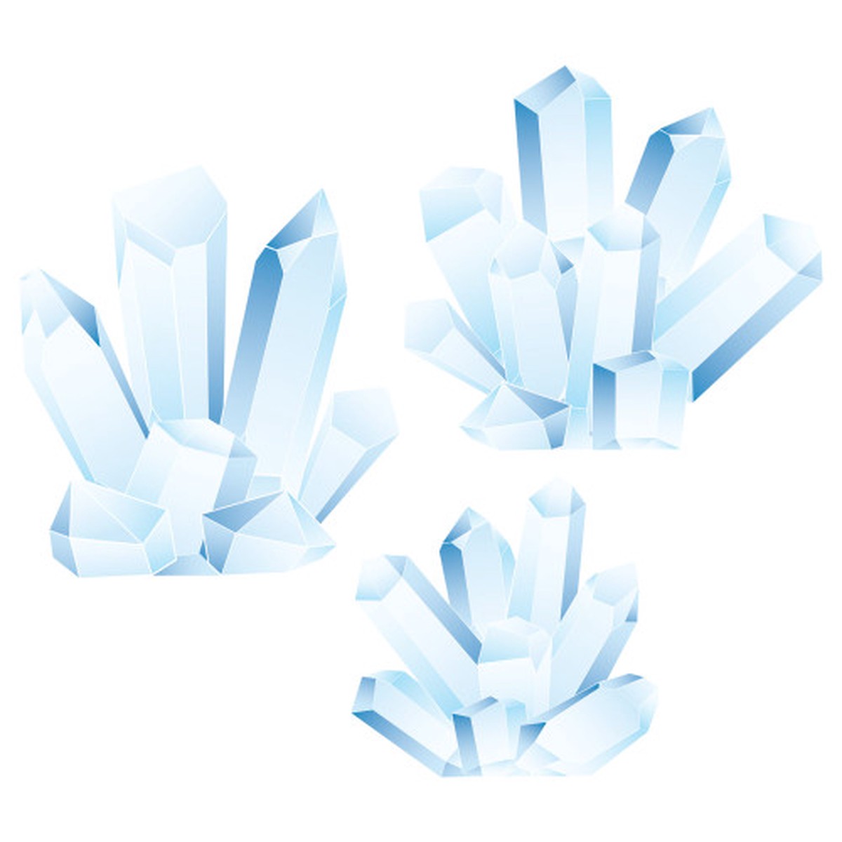 Winter Wonderland Ice Crystal Stand Up Decoration – 35.5″ – Blue – Pack of 3
