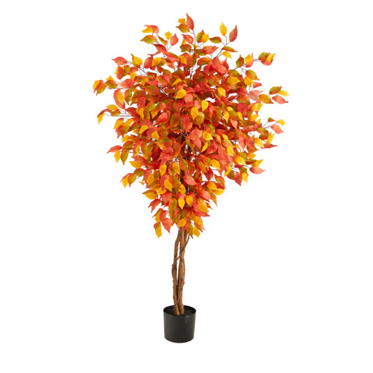 5 Ficus Fall Harvest Potted Artificial Tree