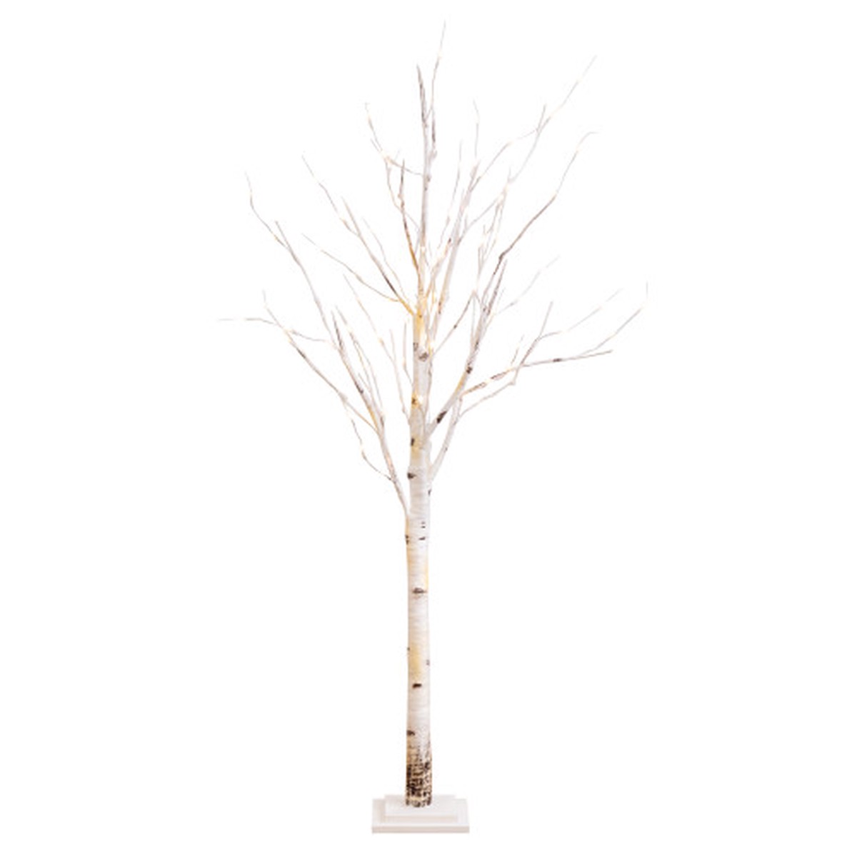 5' Pre-Lit Slim Birch Artificial Christmas Tree, Warm White LED Lights