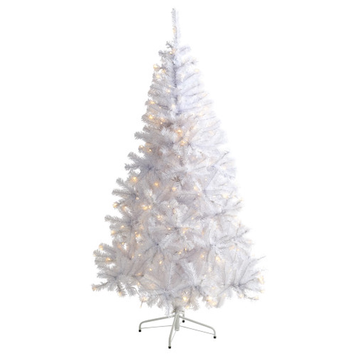6 Pre-Lit Artificial Christmas Tree, Clear LED Lights