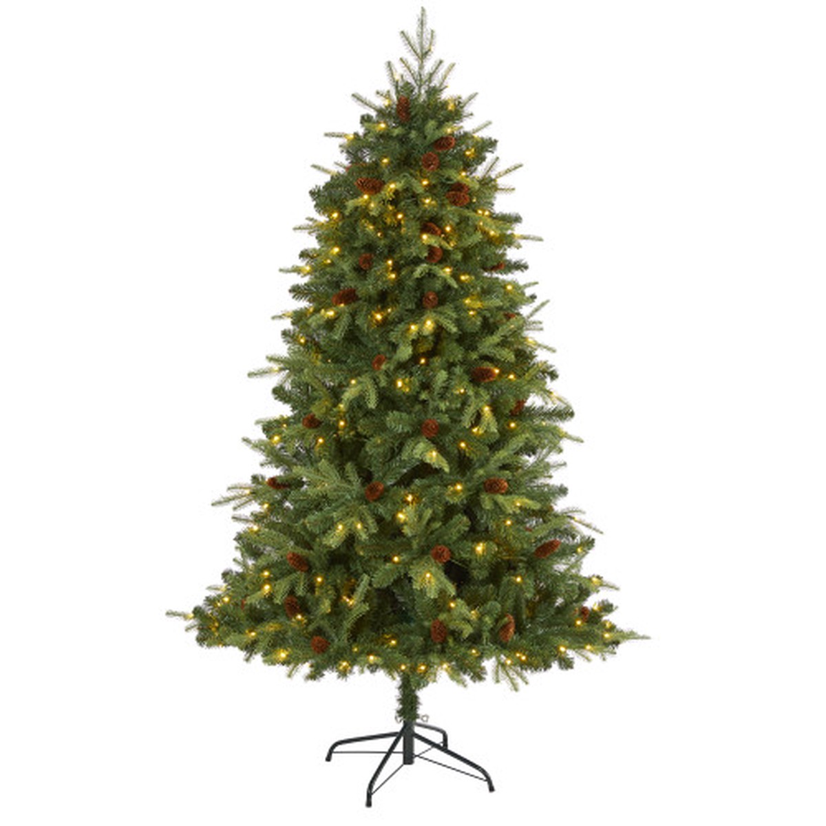 6′ Pre-Lit Wellington Spruce Artificial Christmas Tree, Clear LED Lights