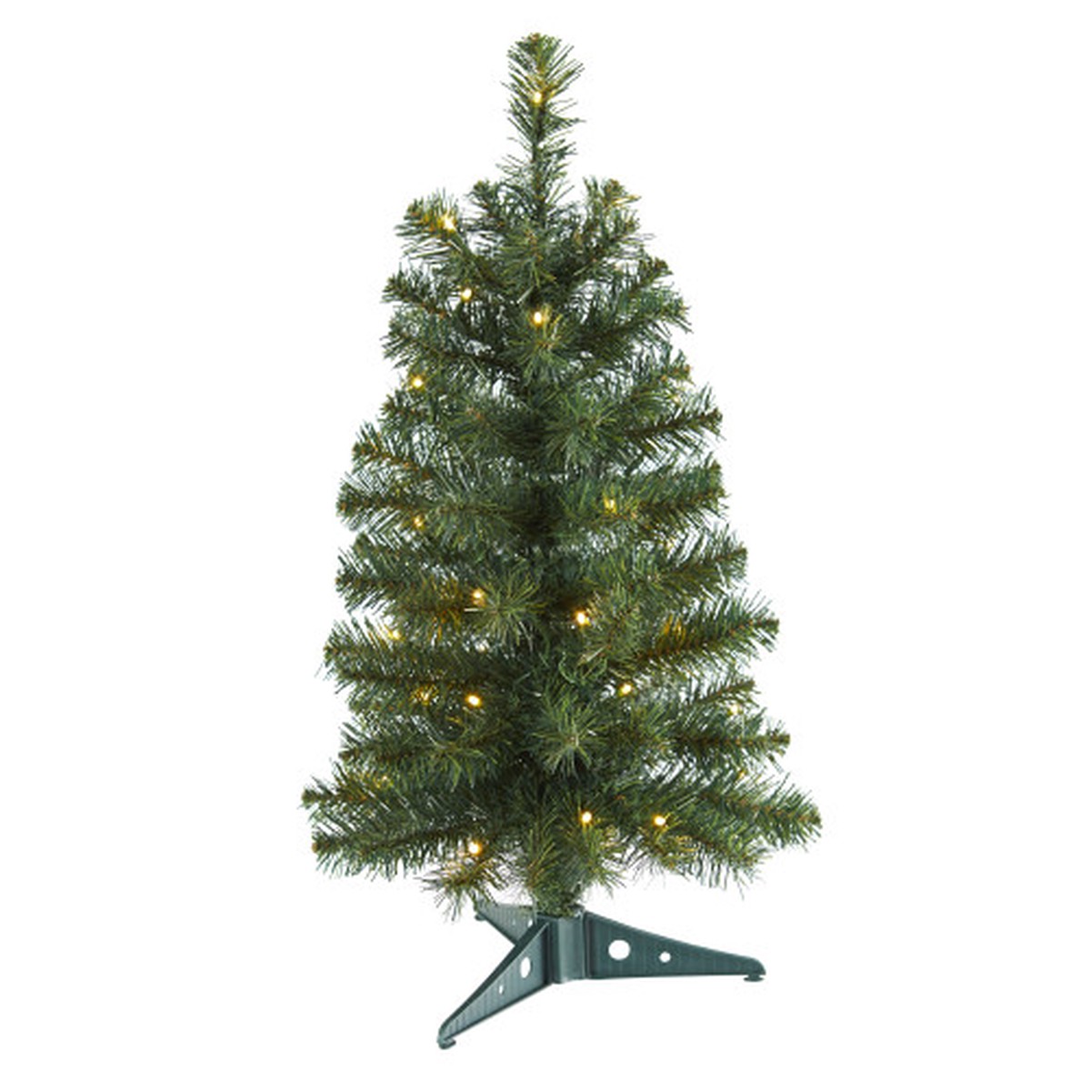2 Pre-Lit Pine Artificial Christmas Tree, Warm Clear LED Lights
