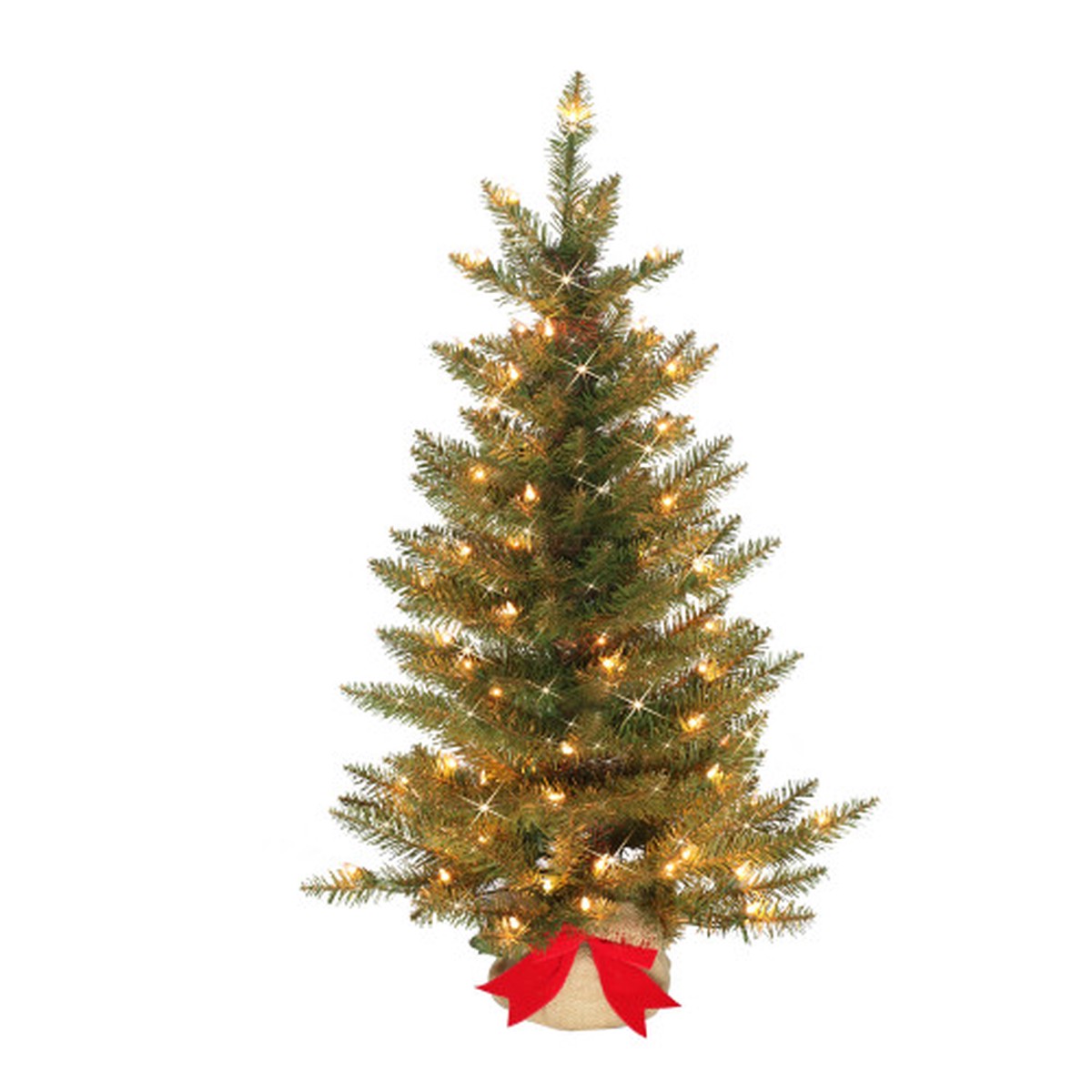 3′ Pre-Lit Slim Fraser Fir Artificial Christmas Tree- Clear Lights