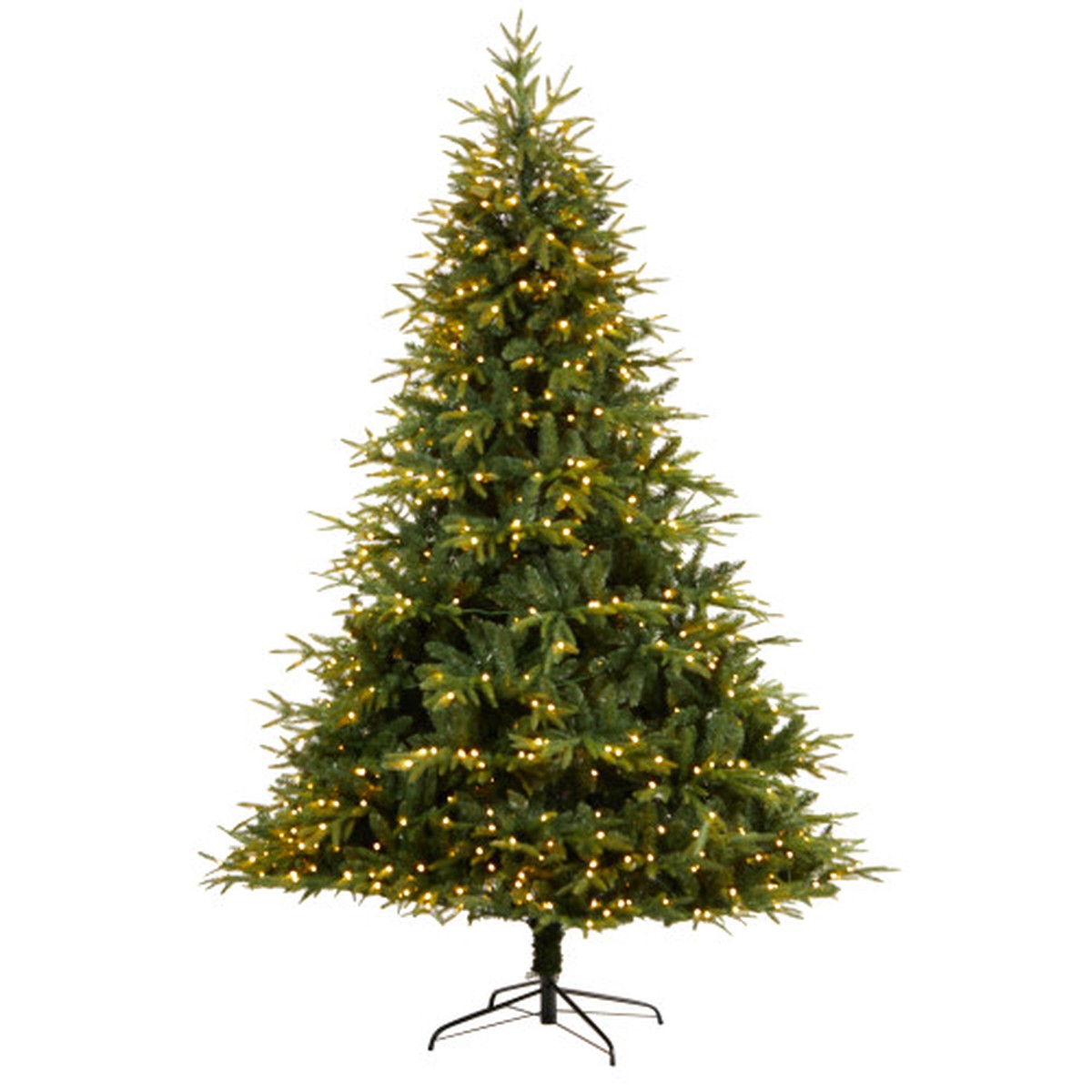 8′ Pre-Lit Colorado Mountain Fir Artificial Christmas Tree, Multicolor LED Lights