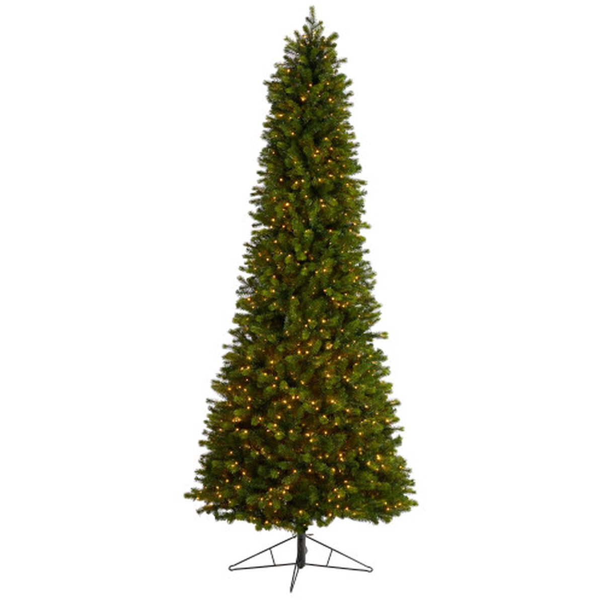 9.5' Pre-Lit Multifunction Slim Colorado Mountain Spruce Artificial Christmas Tree, LED Lights