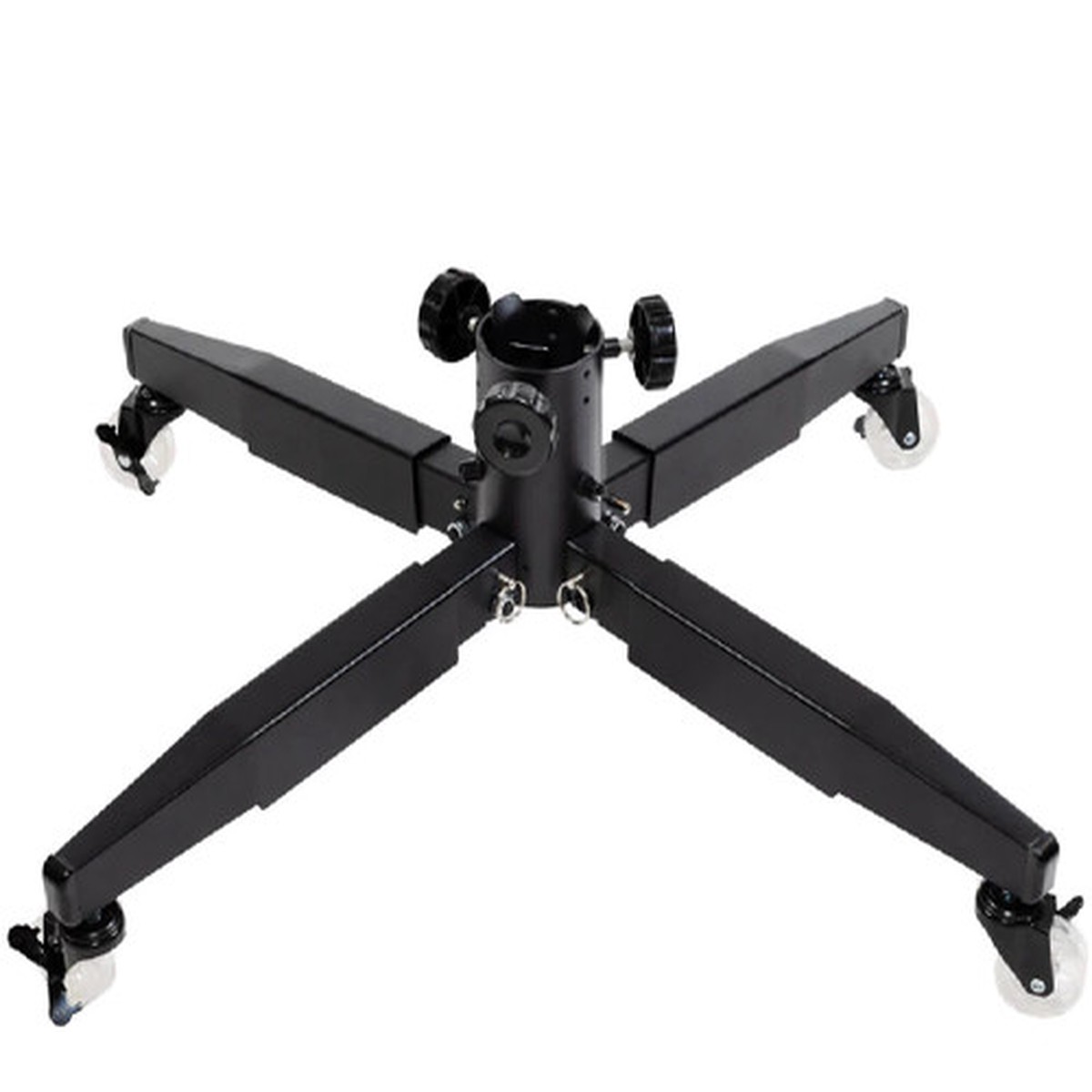Black Rolling Christmas Tree Stand for 7′-12′ Artificial Trees