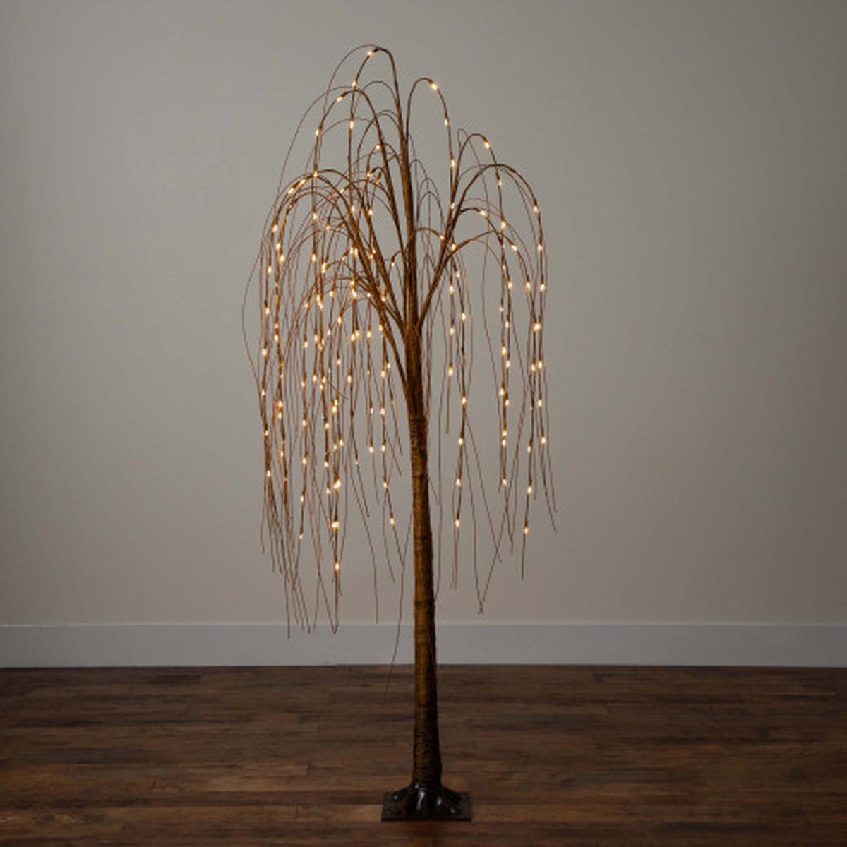 Pre-Lit Willow Artificial Christmas Tree – 6′ – Warm White LED Lights
