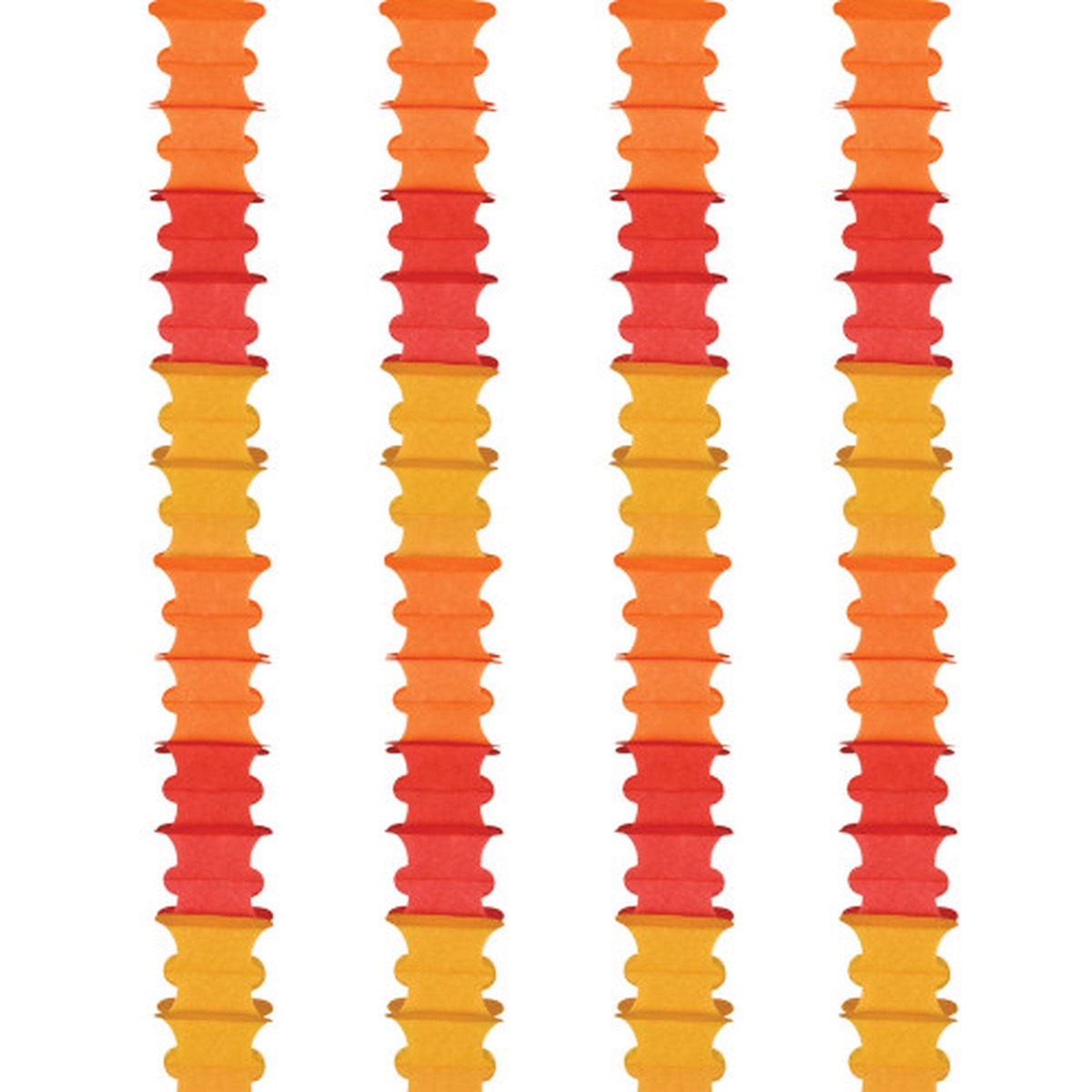 Thanksgiving Tissue Hanging Ceiling Drops – 14.5′ – Golden Yellow and Orange – Club Pack of 12