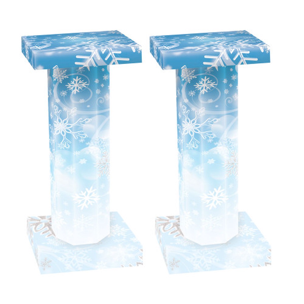 Winter Wonderland 3D Short Column Props – 33.75″ – Set of 2
