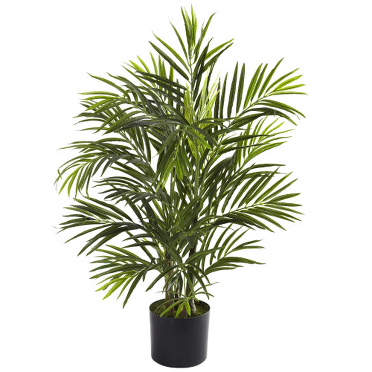 2.5′ Areca Palm Artificial Outdoor Tree with Black Pot