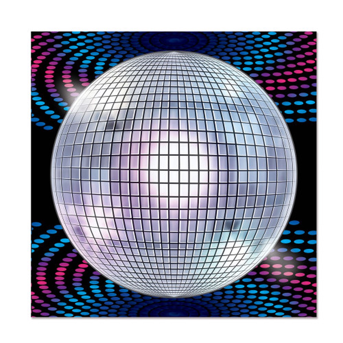2-Ply Disco Ball Luncheon Party Napkins – 6.5″ – Multicolor – Club Pack of 192