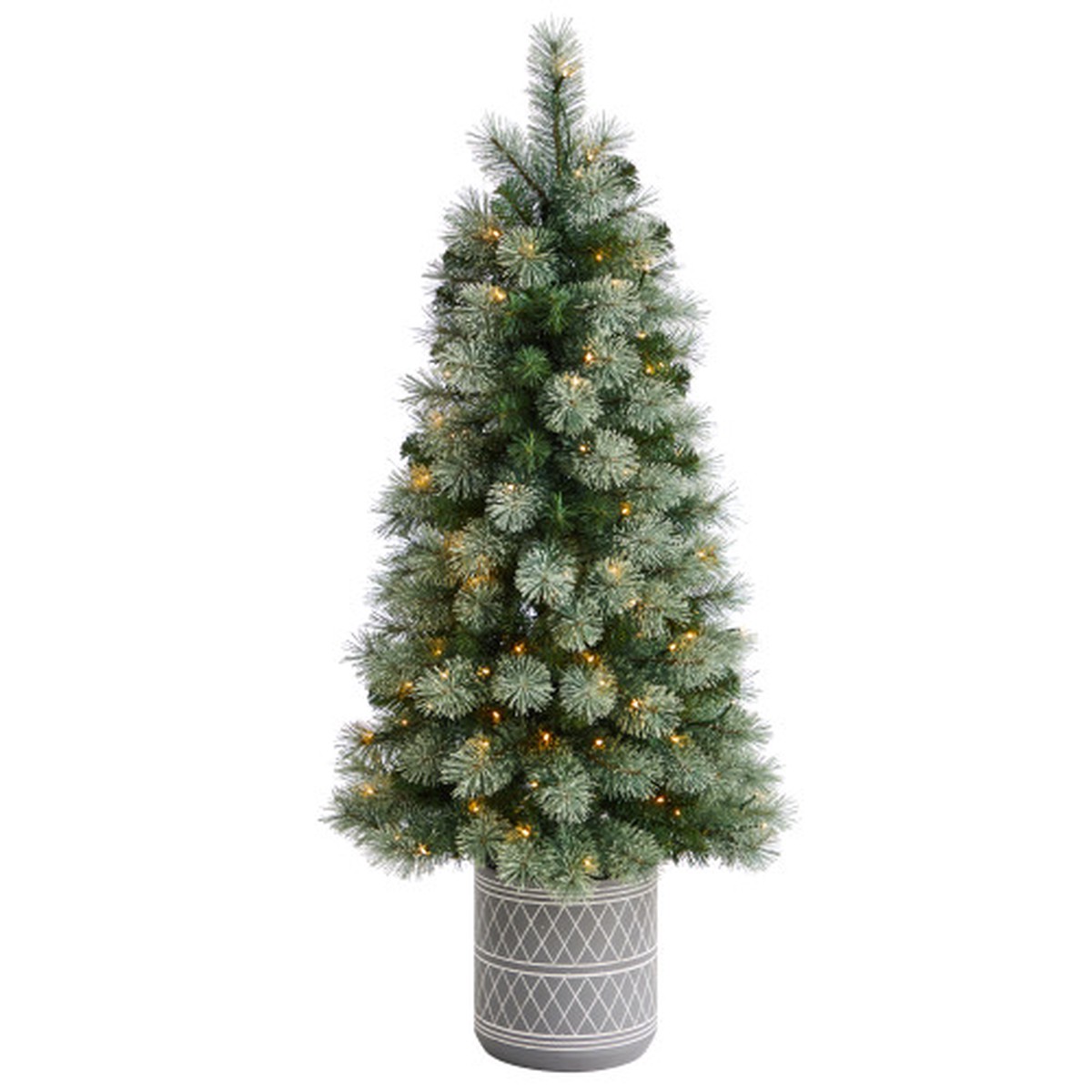 4.5 Pre-lit Nova Scotia Artificial Christmas Potted Tree, LED Lights