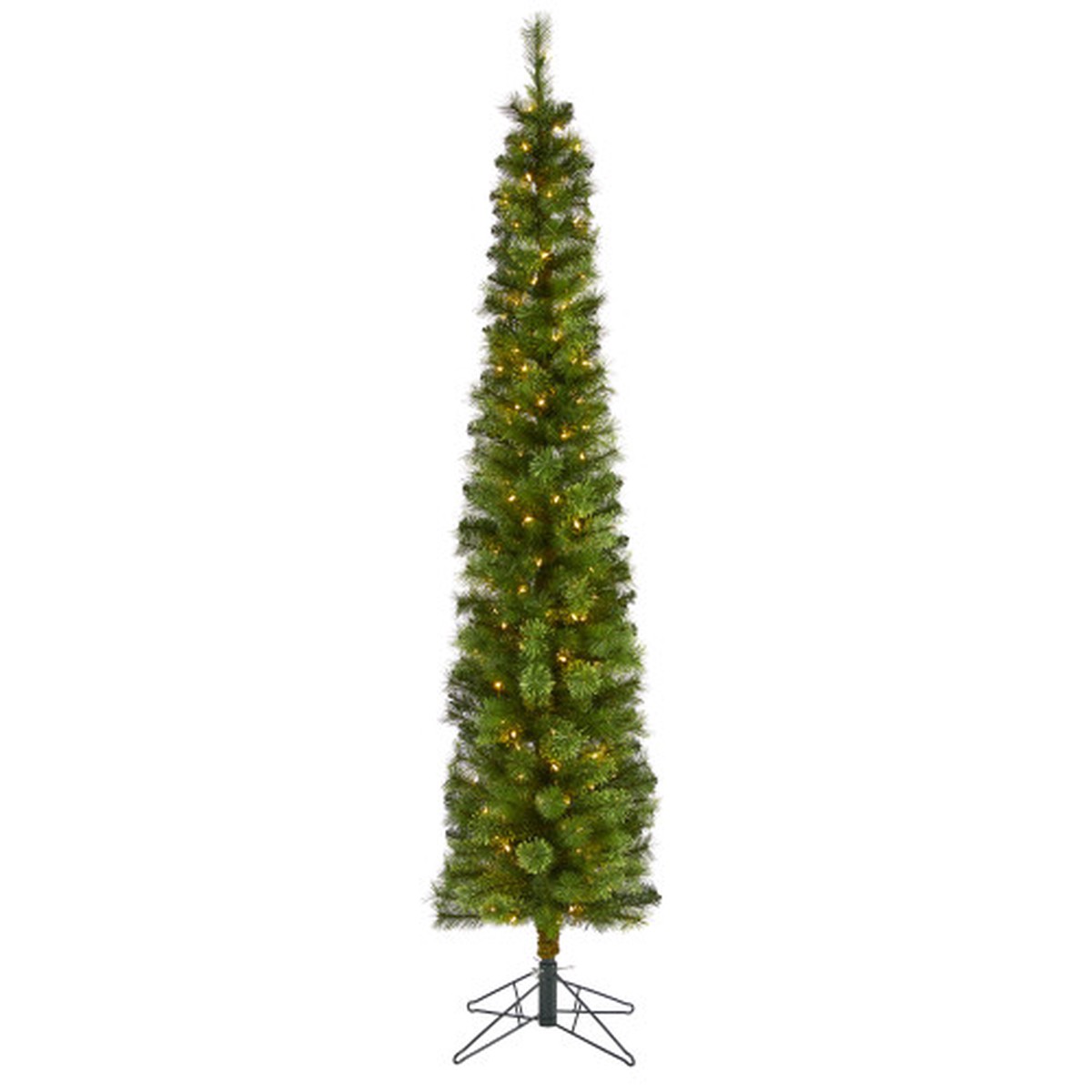 7′ Pre-Lit Green Pencil Artificial Christmas Tree, Clear LED Lights