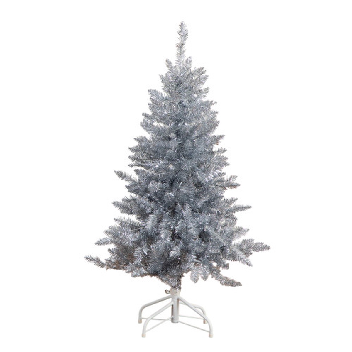 Pre-Lit Tinsel Artificial Christmas Tree – 4′ – Cool White LED Lights