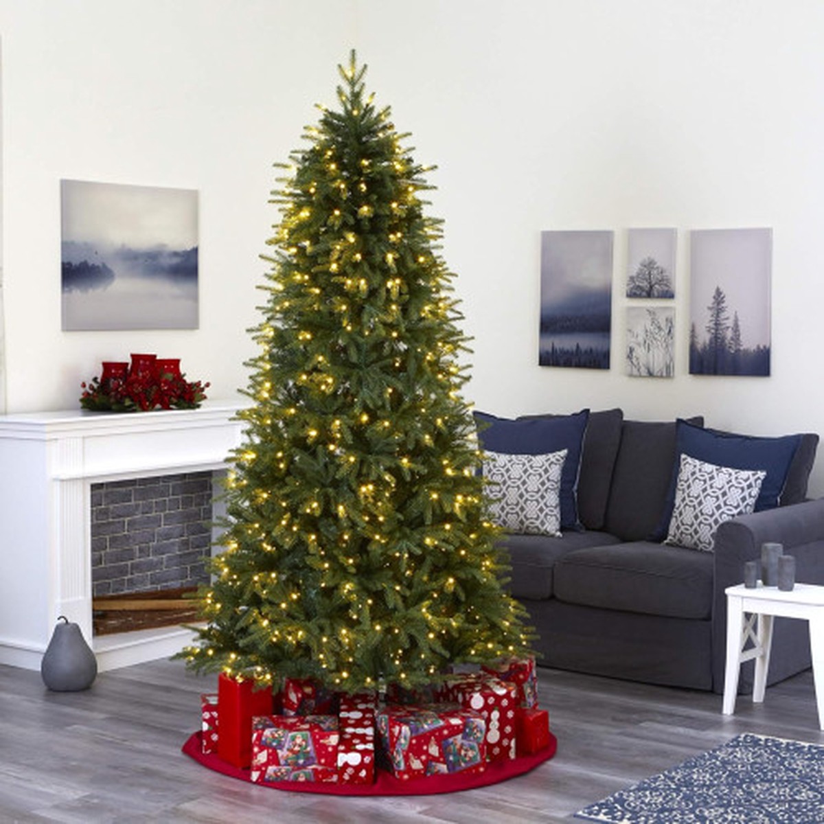 Pre-Lit Vancouver Fir Full Artificial Christmas Tree – 7′ – Clear LED Lights