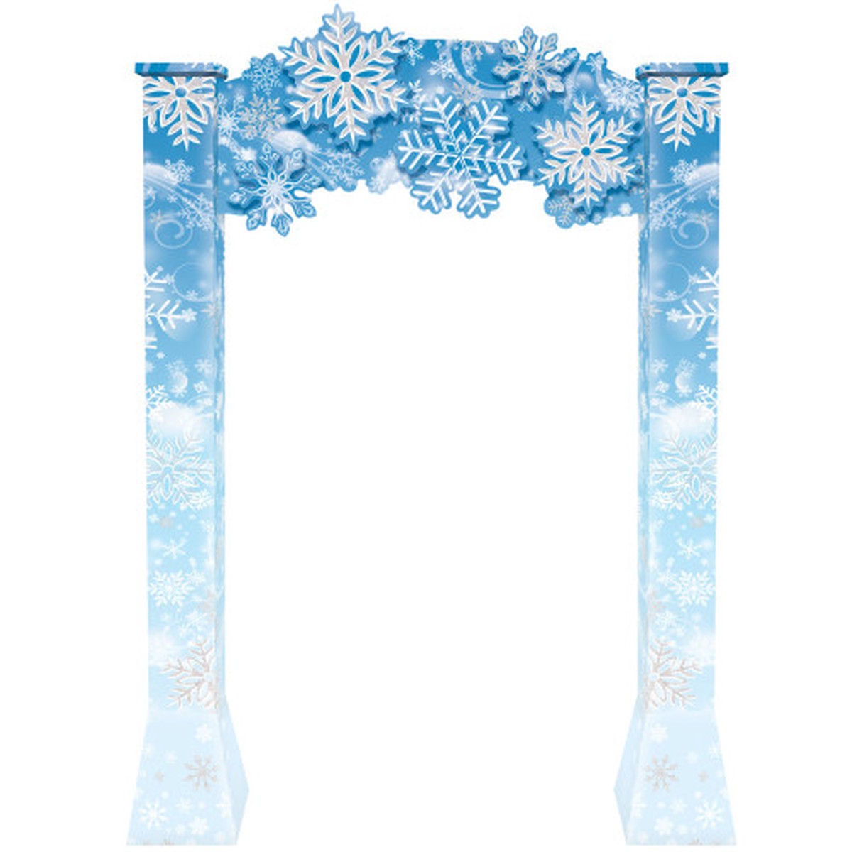 Winter Wonderland 3D Archway Christmas Decoration – 8.25′ – Blue and White