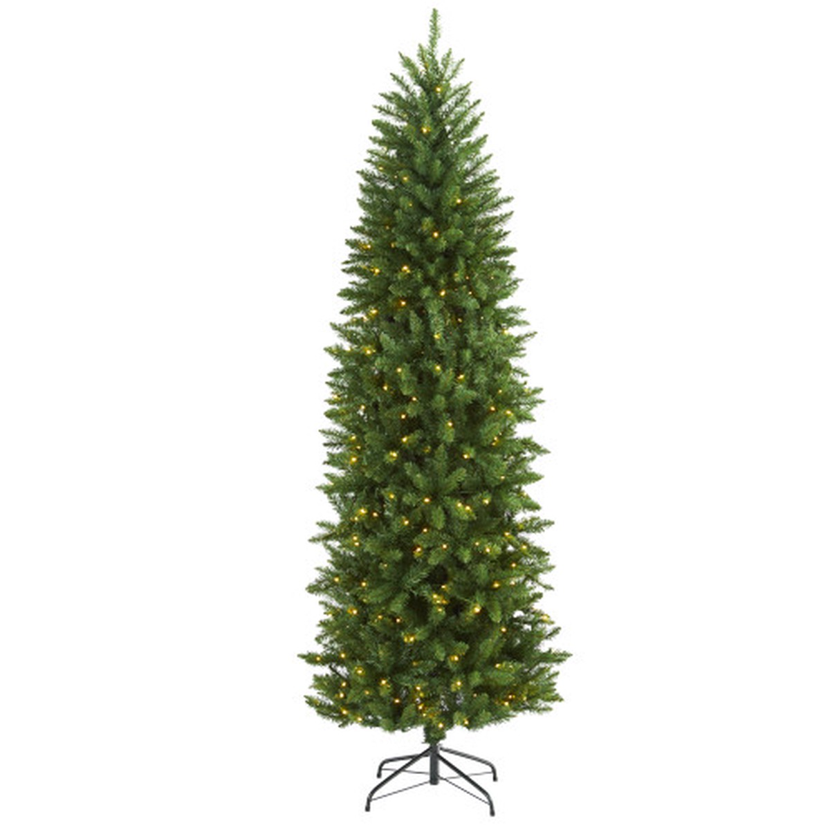 6.5 Pre-Lit Slim Mountain Pine Artificial Christmas Tree, Warm Clear LED Lights