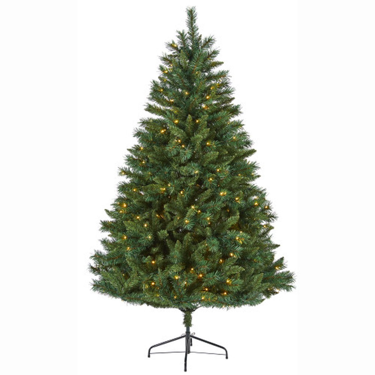 6′ Pre-Lit Rocky Mountain Mixed Pine Artificial Christmas Tree, Warm Clear LED Lights