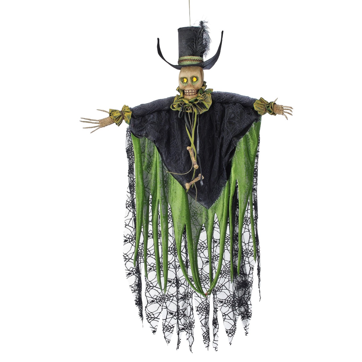 Fabric Hanging Skeleton Ghost Decoration, 34"