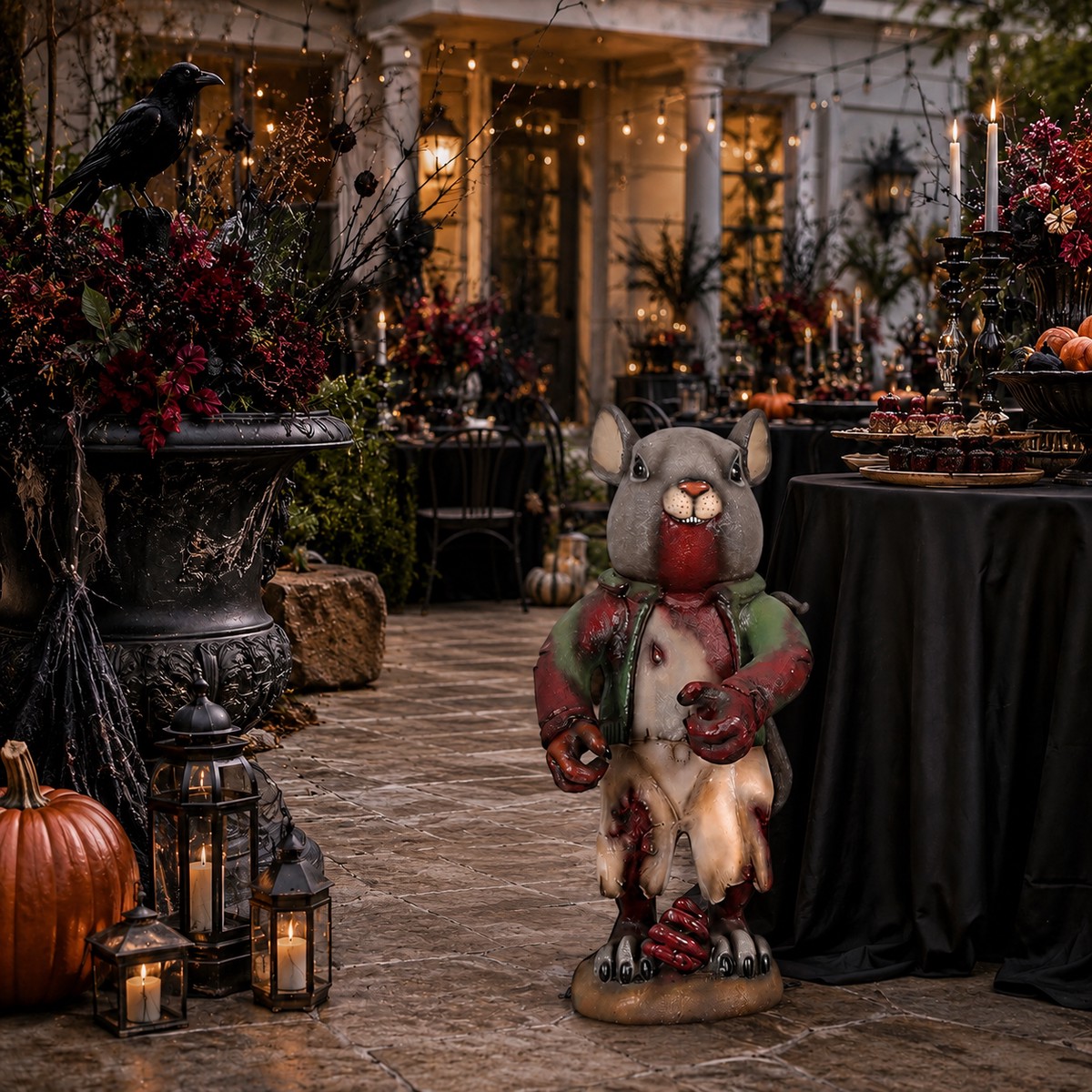 Large Fiberglass Mice The Undead Halloween Figure, 37"