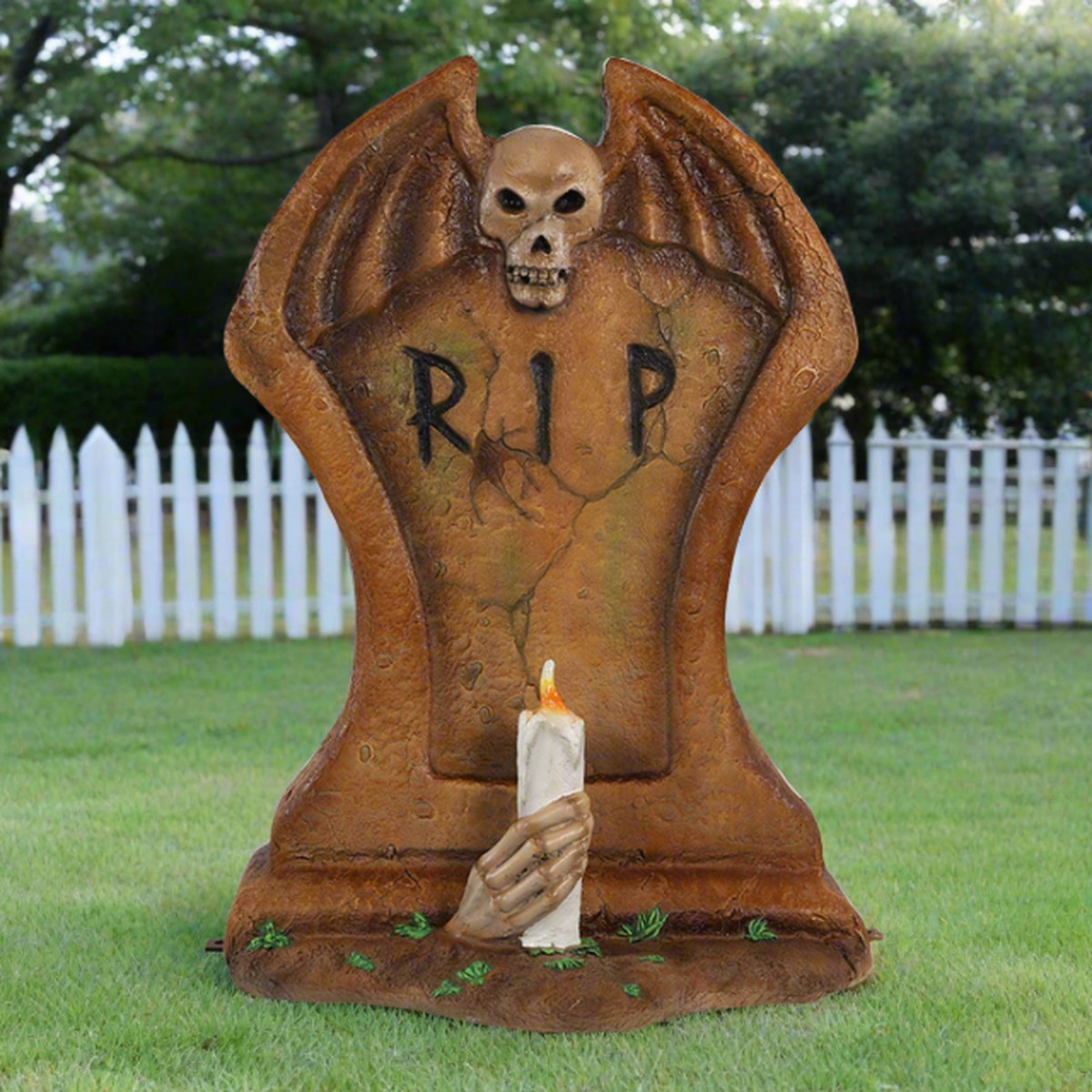 Large Gravestone with a Candle, 39"