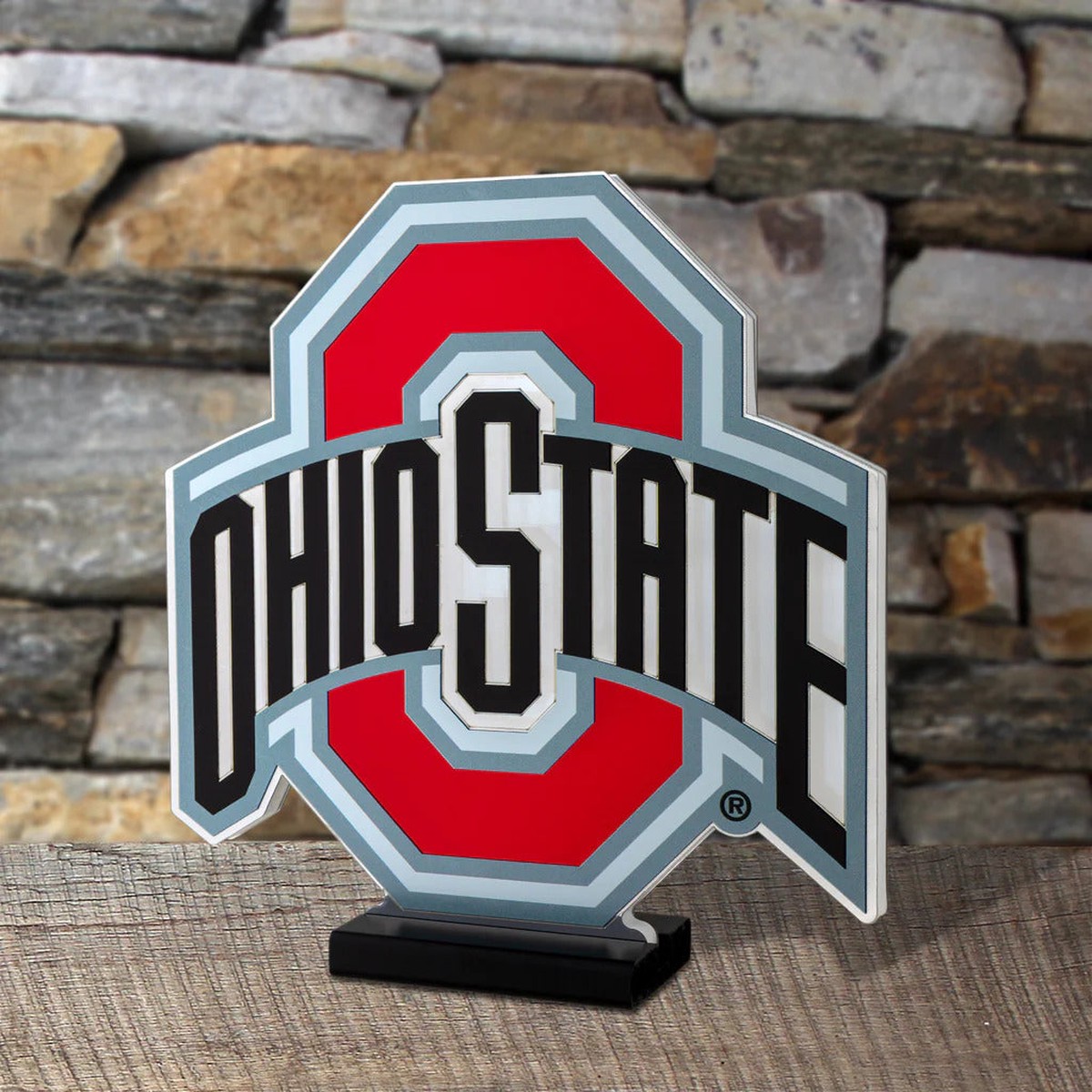 Ohio State Buckeyes LED Infinity Logo Light, Acrylic, w/UL Plug, 12"