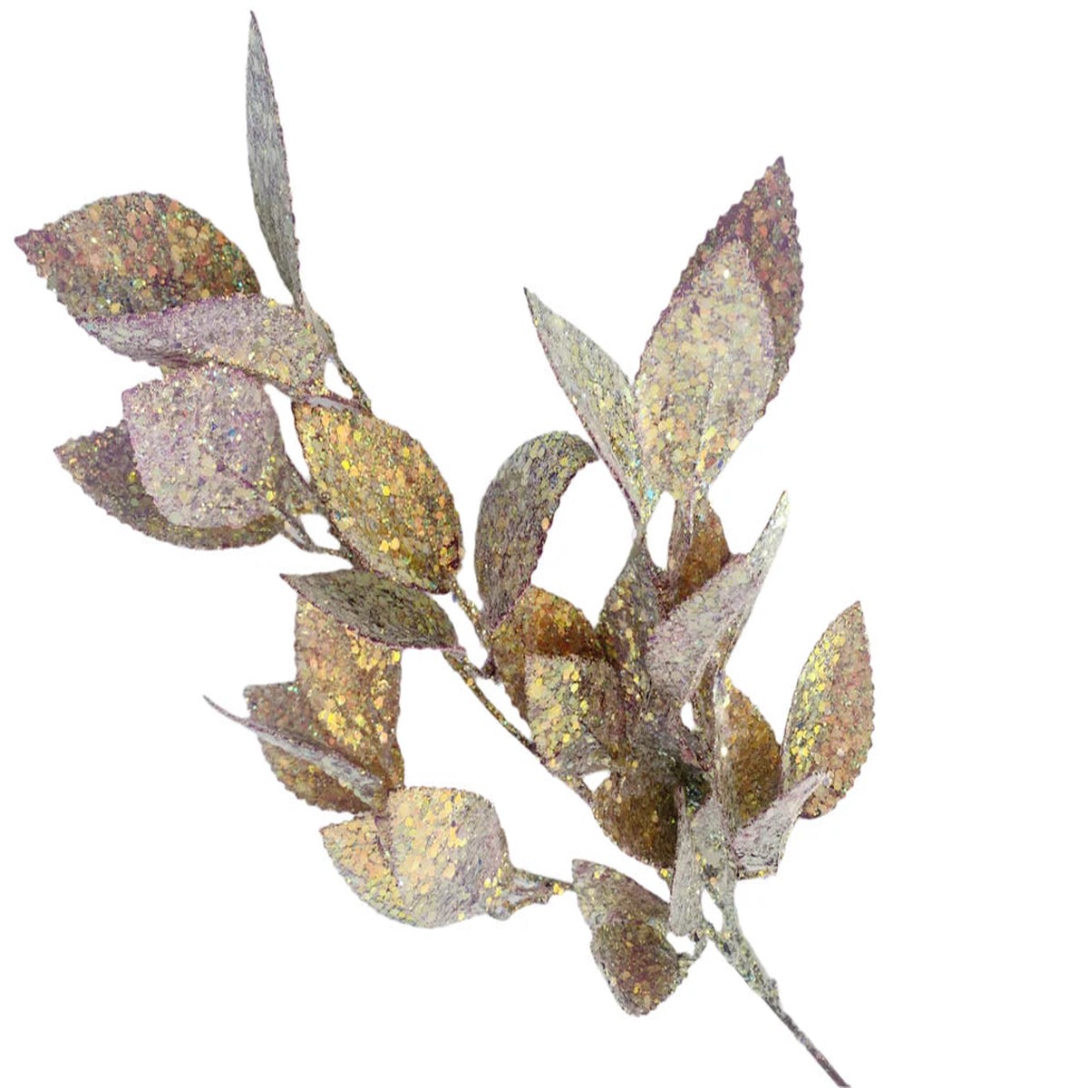 Sequin Laurel Spray, 34" (Pink Gold)
